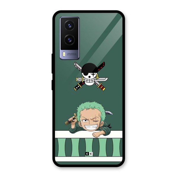 Pirate Hunter Zoro Glass Back Case for Vivo V21e 5G