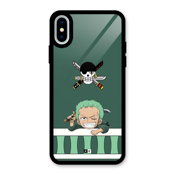 Pirate Hunter Zoro Glass Back Case for iPhone X