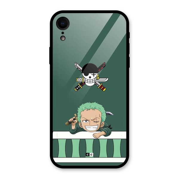 Pirate Hunter Zoro Glass Back Case for iPhone XR