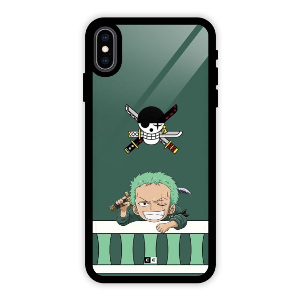 Pirate Hunter Zoro Glass Back Case for iPhone XS Max