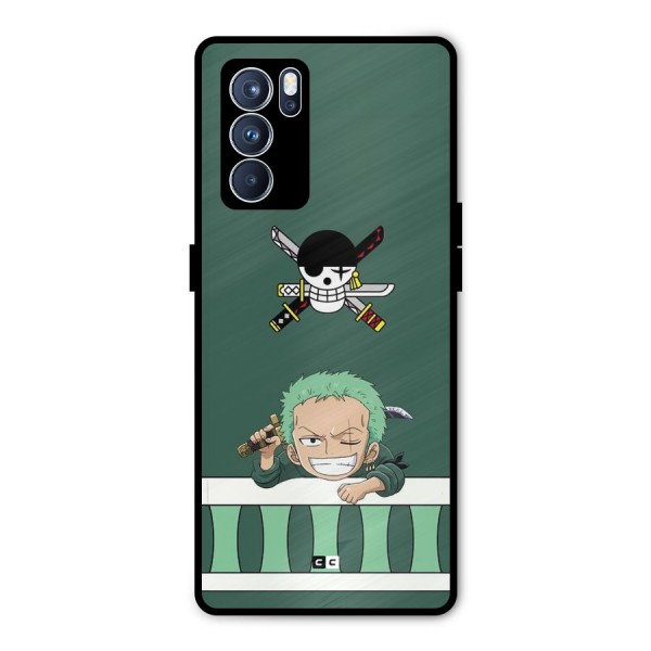 Pirate Hunter Zoro Metal Back Case for Oppo Reno6 Pro 5G