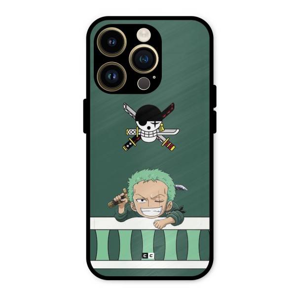 Pirate Hunter Zoro Metal Back Case for iPhone 14 Pro