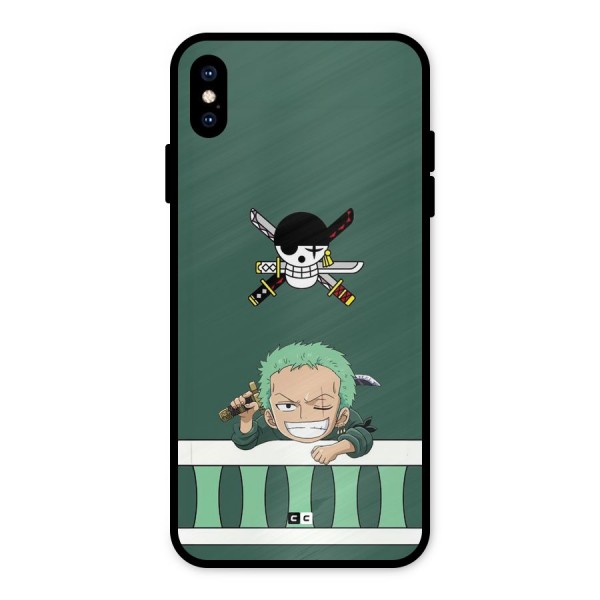 Pirate Hunter Zoro Metal Back Case for iPhone XS Max