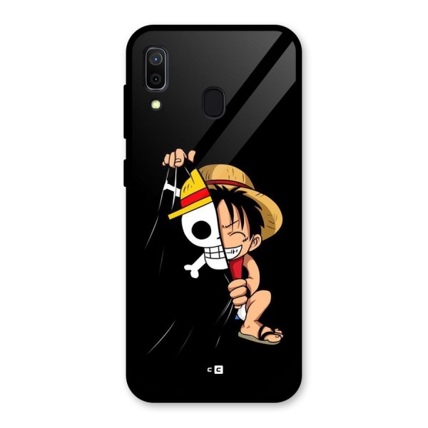 Pirate Luffy Glass Back Case for Galaxy A30
