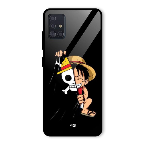 Pirate Luffy Glass Back Case for Galaxy A51