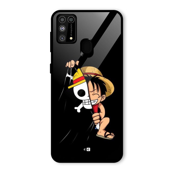 Pirate Luffy Glass Back Case for Galaxy F41