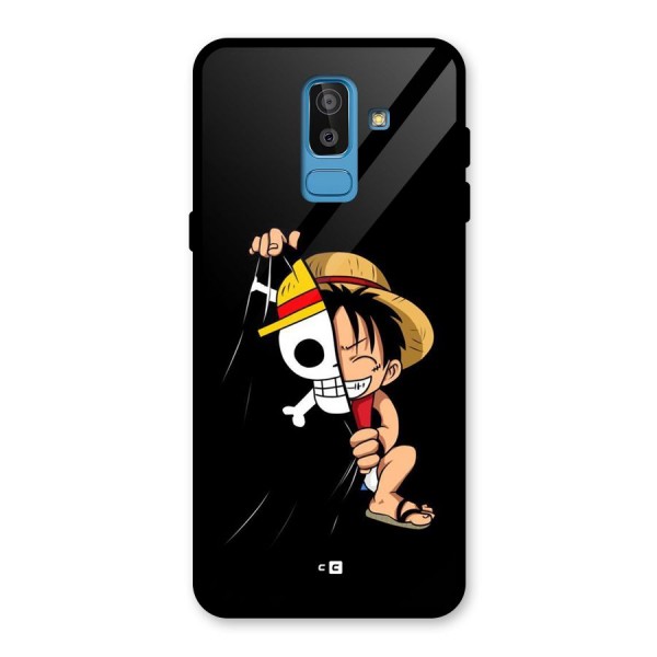 Pirate Luffy Glass Back Case for Galaxy J8