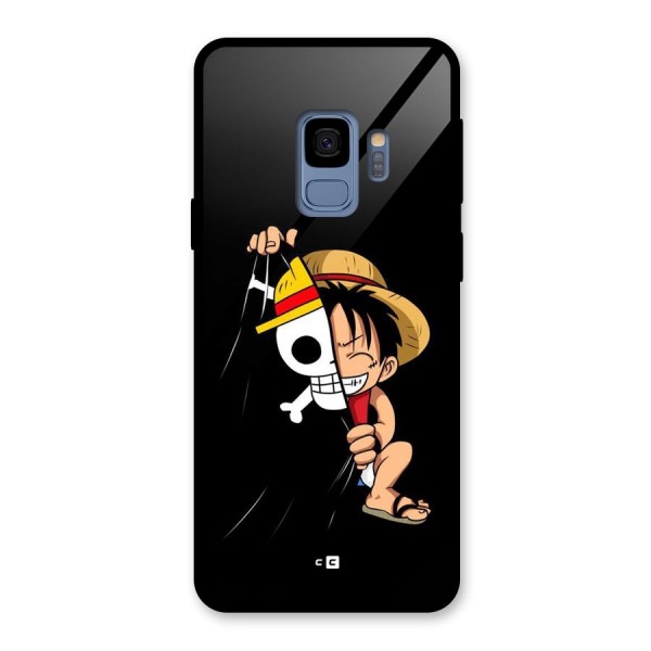 Pirate Luffy Glass Back Case for Galaxy S9