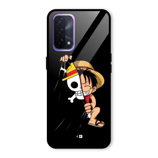Pirate Luffy Glass Back Case for Oppo A74 5G