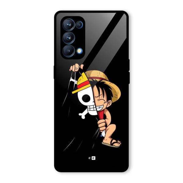 Pirate Luffy Glass Back Case for Oppo Reno5 Pro 5G