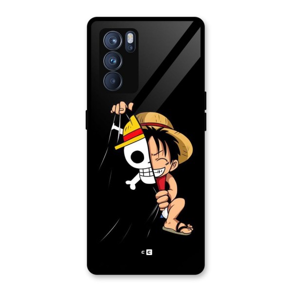 Pirate Luffy Glass Back Case for Oppo Reno6 Pro 5G