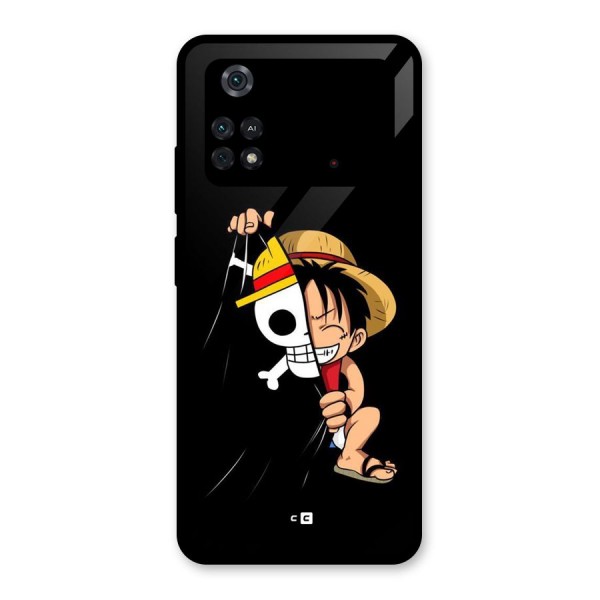 Pirate Luffy Glass Back Case for Poco M4 Pro 4G