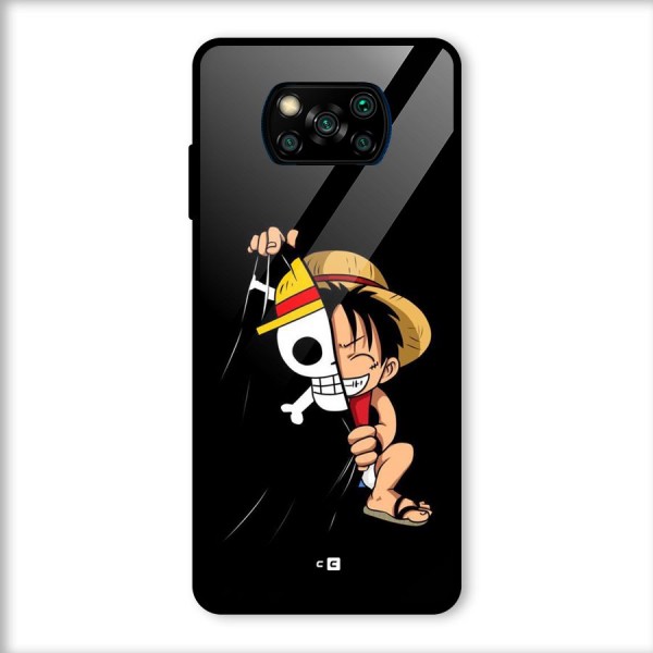 Pirate Luffy Glass Back Case for Poco X3