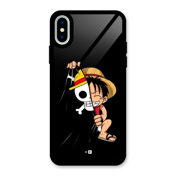 Pirate Luffy Glass Back Case for iPhone X