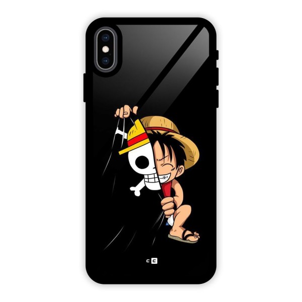 Pirate Luffy Glass Back Case for iPhone XS Max