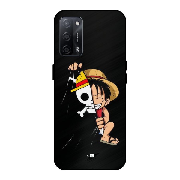 Pirate Luffy Metal Back Case for Oppo A53s 5G