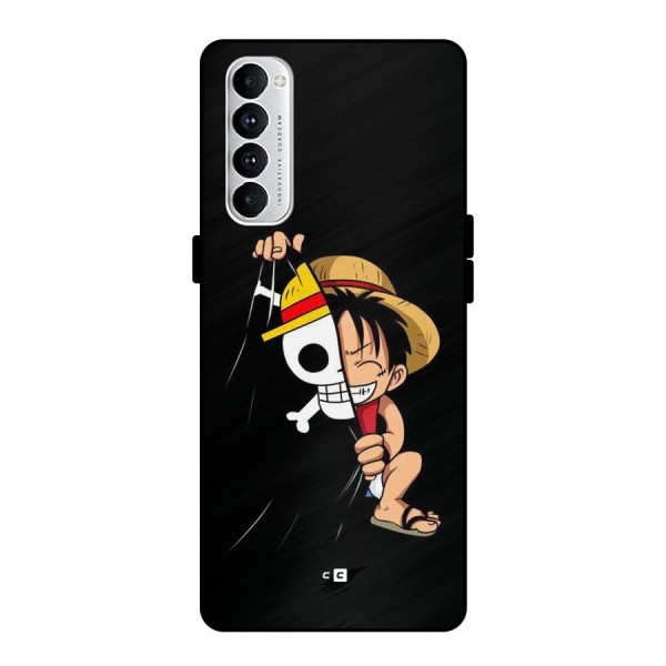 Pirate Luffy Metal Back Case for Oppo Reno4 Pro
