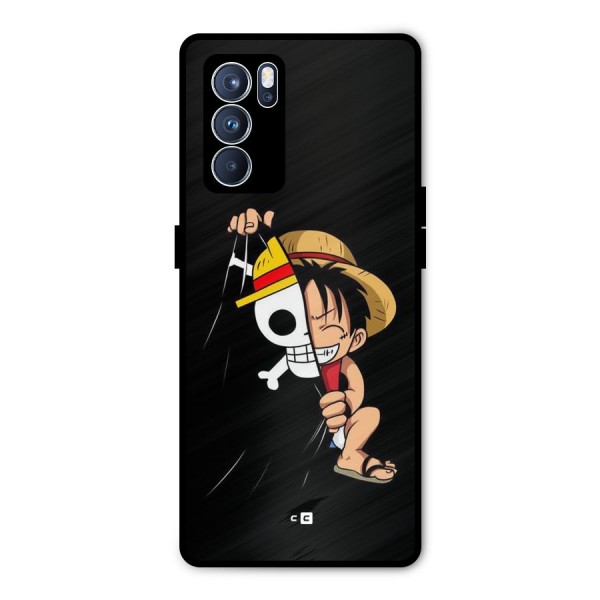 Pirate Luffy Metal Back Case for Oppo Reno6 Pro 5G