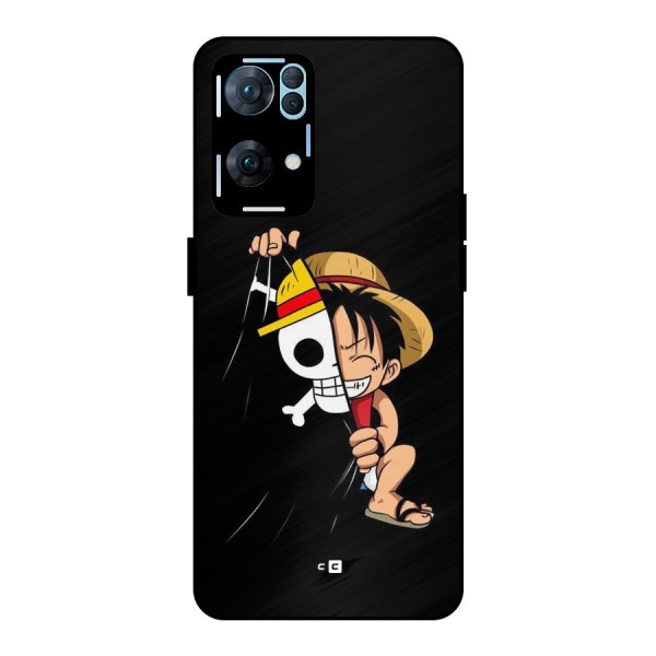 Pirate Luffy Metal Back Case for Oppo Reno7 Pro 5G