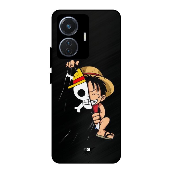 Pirate Luffy Metal Back Case for Vivo T1 44W