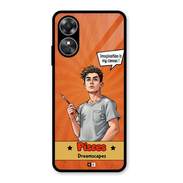 Pisces Dreamer Glass Back Case for Oppo A17