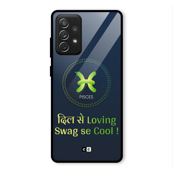 Pisces Swag Glass Back Case for Galaxy A72