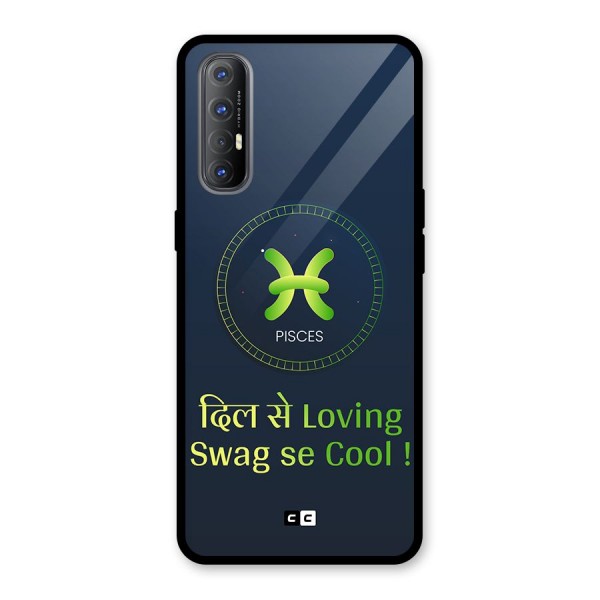 Pisces Swag Glass Back Case for Oppo Reno3 Pro