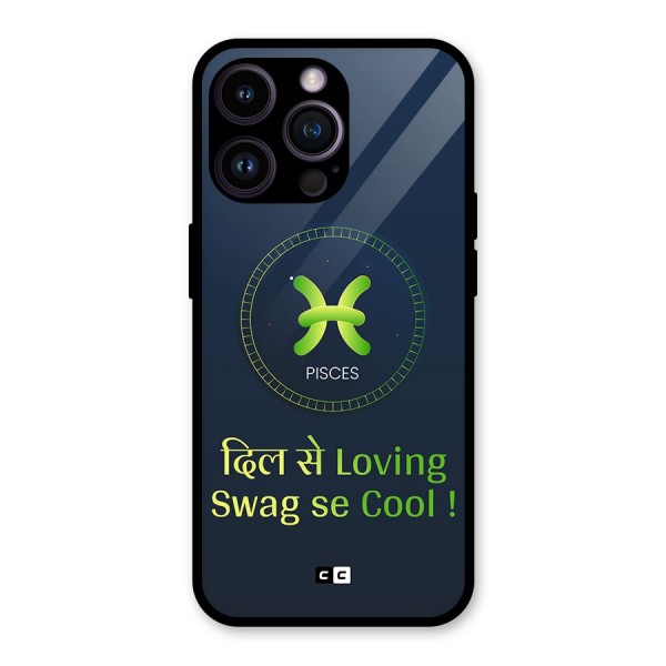 Pisces Swag Glass Back Case for iPhone 14 Pro Max