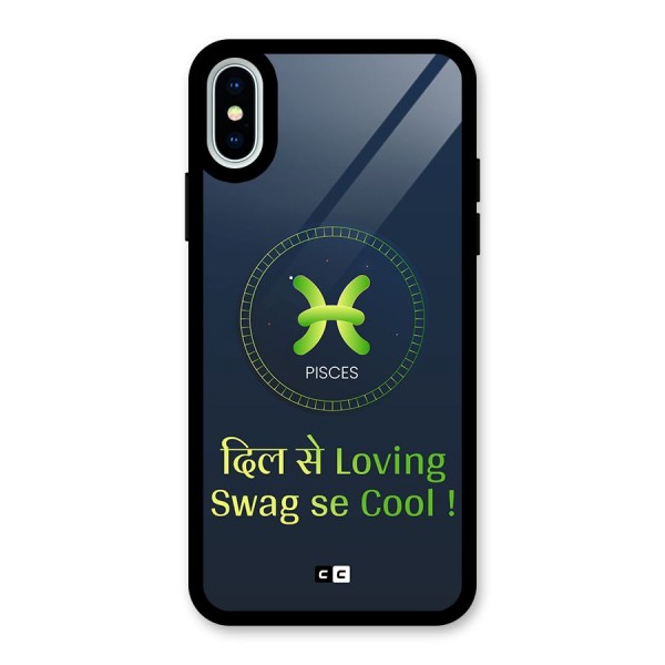 Pisces Swag Glass Back Case for iPhone X