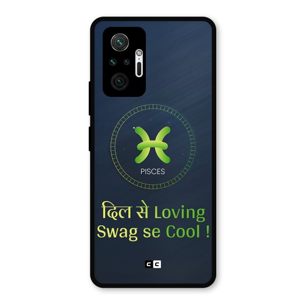 Pisces Swag Metal Back Case for Redmi Note 10 Pro Max