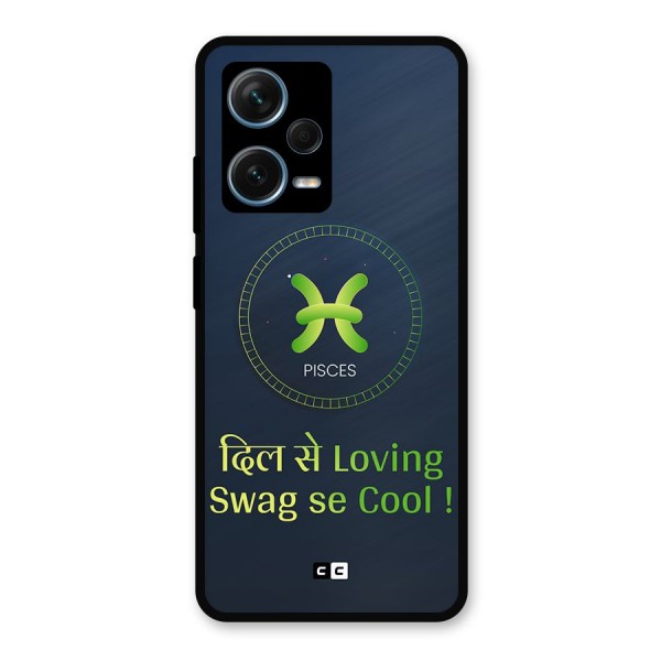 Pisces Swag Metal Back Case for Redmi Note 12 Pro Plus 5G