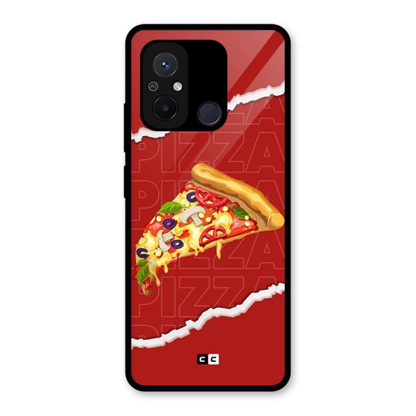 Pizza Lover Glass Back Case for Redmi 12C