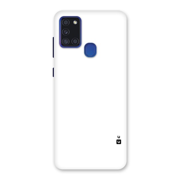 Plain White Back Case for Galaxy A21s