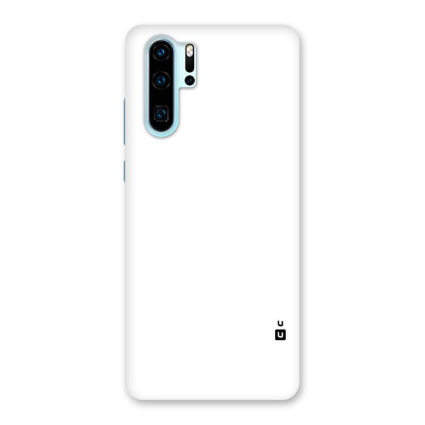 Plain White Back Case for Huawei P30 Pro