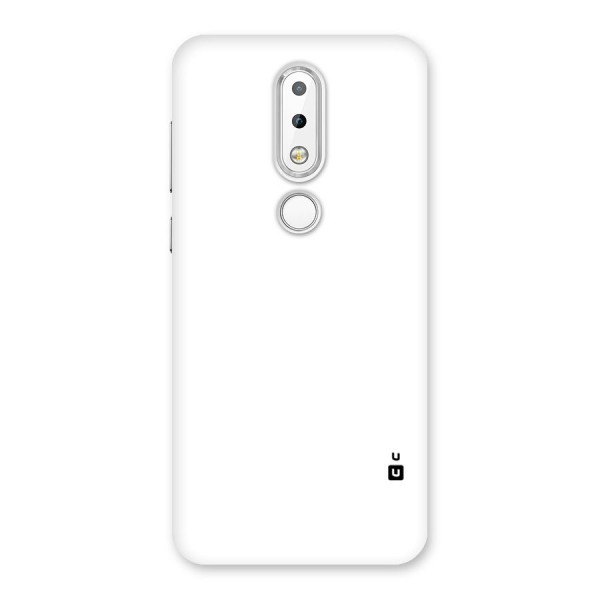 Plain White Back Case for Nokia 6.1 Plus