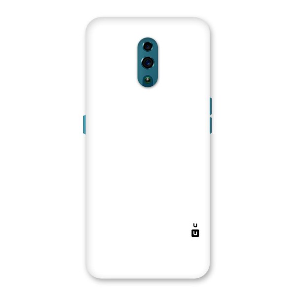 Plain White Back Case for Oppo Reno