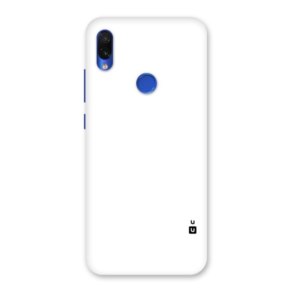 Plain White Back Case for Redmi Note 7S