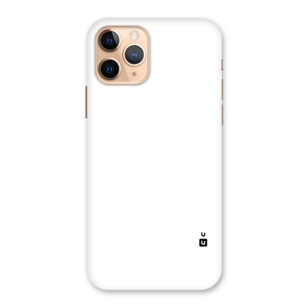 Plain White Back Case for iPhone 11 Pro
