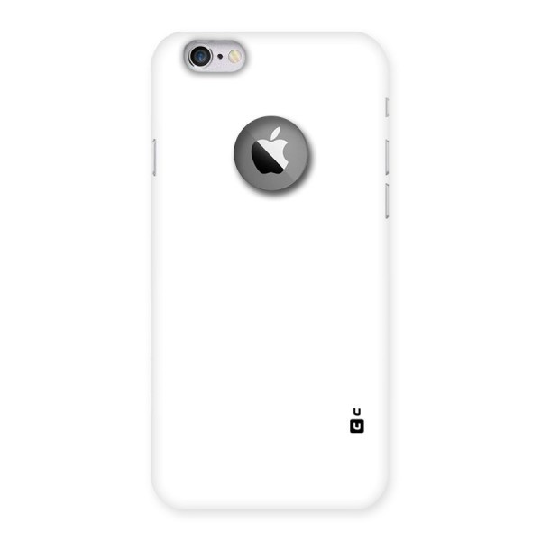 Plain White Back Case for iPhone 6 Logo Cut