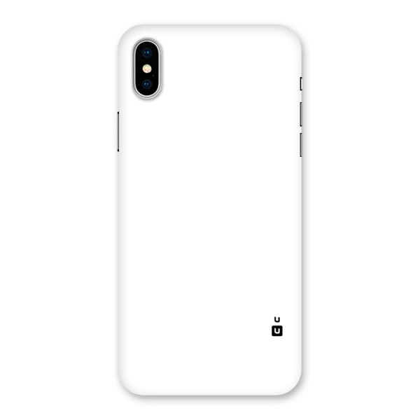 Plain White Back Case for iPhone X