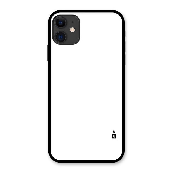 Plain White Glass Back Case for iPhone 11