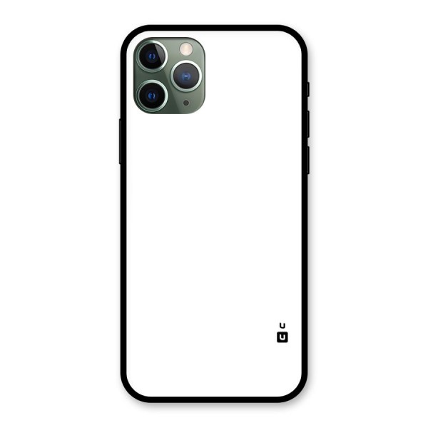 Plain White Glass Back Case for iPhone 11 Pro