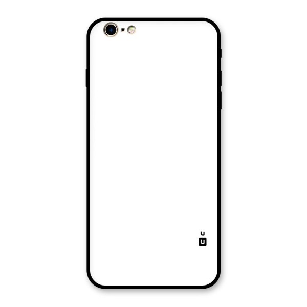 Plain White Glass Back Case for iPhone 6 Plus 6S Plus