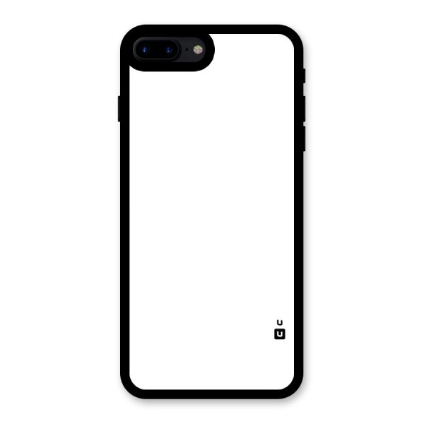 Plain White Glass Back Case for iPhone 8 Plus
