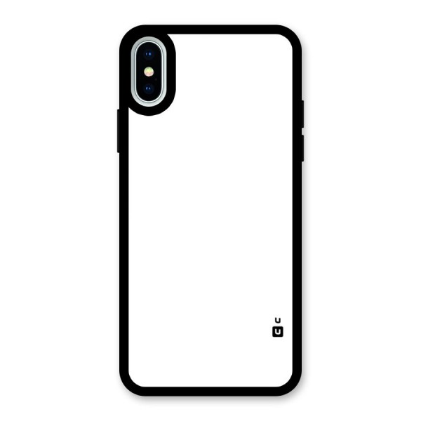Plain White Glass Back Case for iPhone X