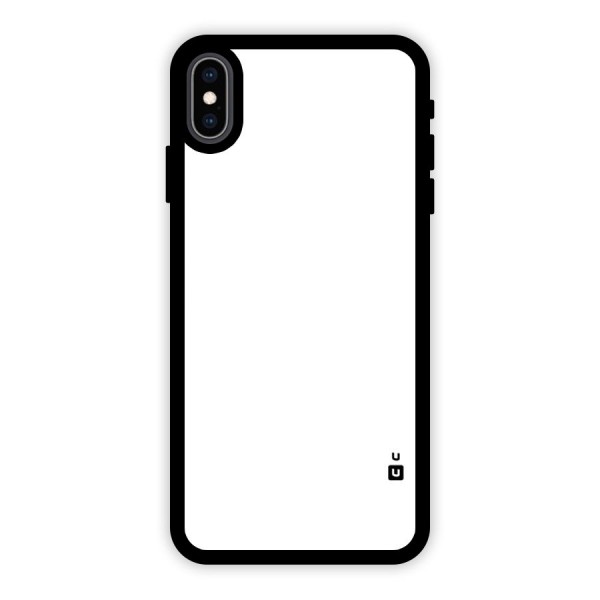 Plain White Glass Back Case for iPhone XS Max