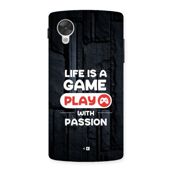 Play With Passion Back Case for Google Nexus 5