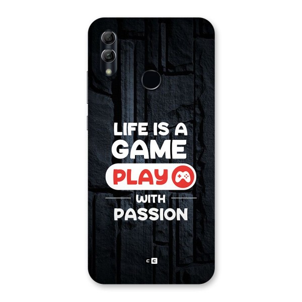 Play With Passion Back Case for Honor 10 Lite