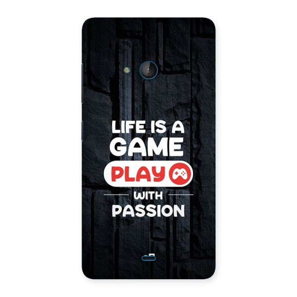 Play With Passion Back Case for Lumia 540