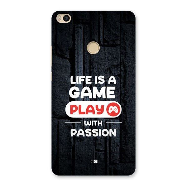 Play With Passion Back Case for Mi Max 2